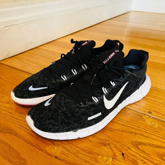 NIKE Free Run 5.0 Next Nature Mesh Sneakers Black Mens 9.5 - Picture 15 of 16